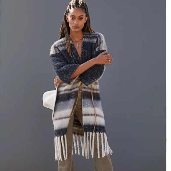 Striped Knit Kimono - Picture 2 of 7